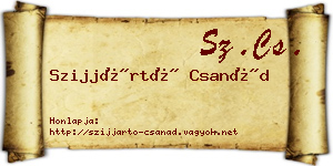 Szijjártó Csanád névjegykártya