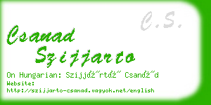 csanad szijjarto business card